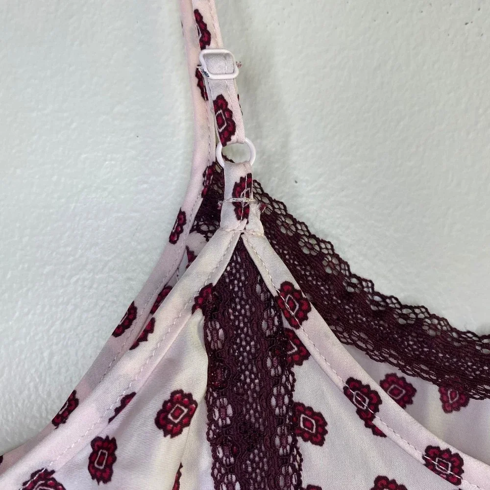 AERIE woman's size small S slip on pink lace sleep night romance slip dress